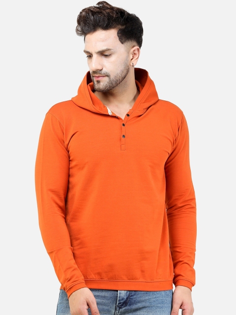 

COLVYNHARRIS JEANS Men Orange Hooded Pullover