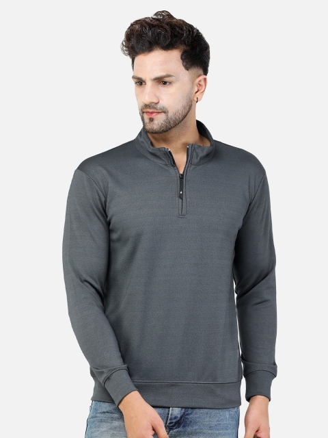 

COLVYNHARRIS JEANS Men Grey Solid Pullover