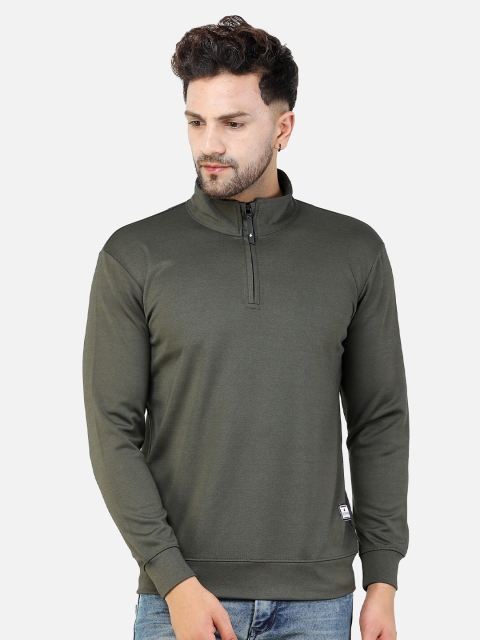 

COLVYNHARRIS JEANS Men Green Solid Pullover