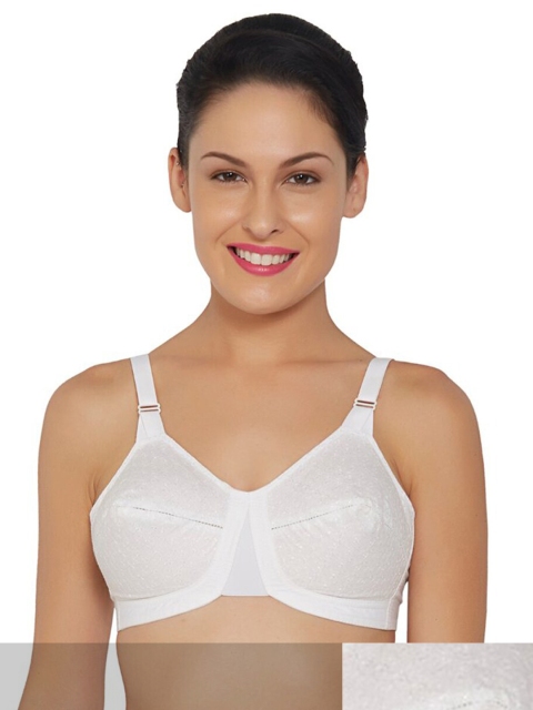 

Libertina White Cotton Pack of 2 Full Coverage Bra