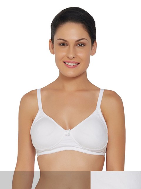 

Libertina White Pack of 2 Solid Cotton T-Shirt Bra