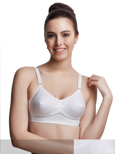 

Libertina White Cotton Non Padded Bra