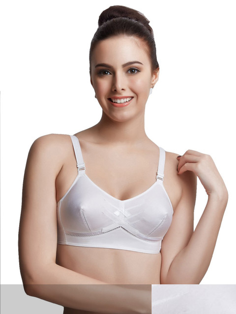 

Libertina Pack of 2 White Non Padded Cotton Bra