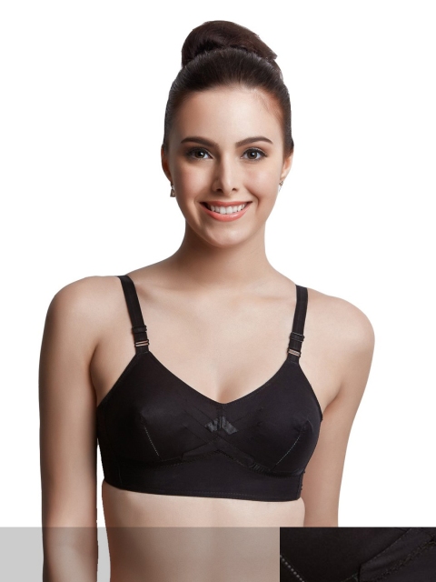 

Libertina Women Black Pack Of 2 Cotton Bra