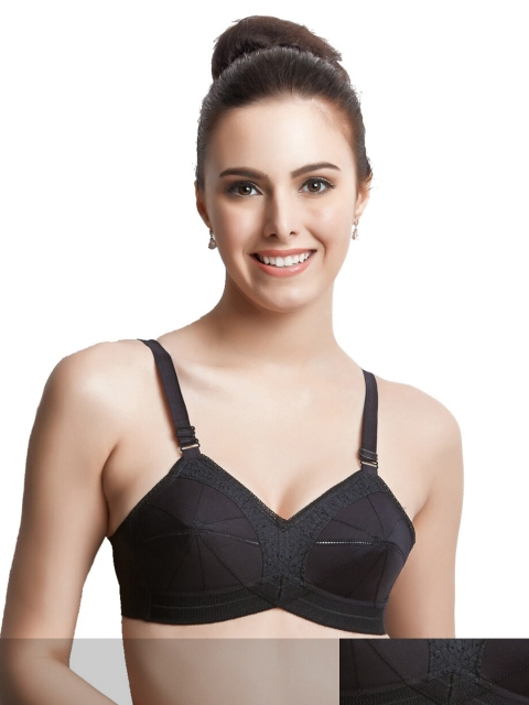 

Libertina Black Cotton Solid Non Padded Bra DELSS12BLK-LL