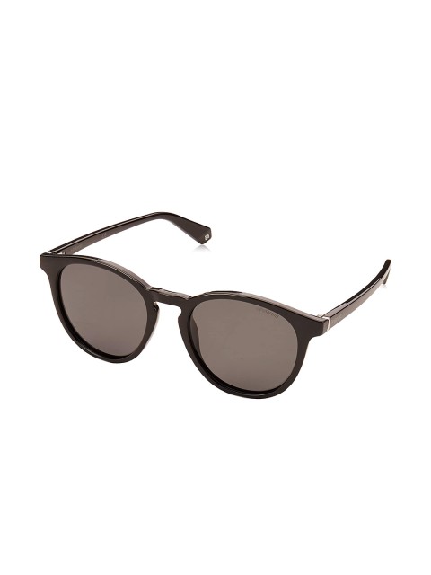 

Polaroid Unisex Grey Lens & Black Round Sunglasses with Polarised and UV Protected Lens