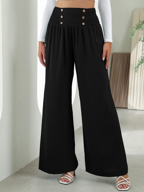 

BoStreet Women Black Flared Trousers