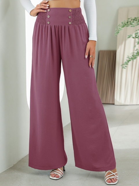 

BoStreet Women Purple Flared Trousers