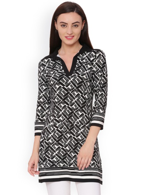 

Avirate Black Printed Tunic