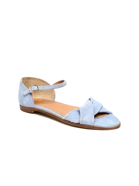 

Carlton London Women Blue Solid Leather Flats