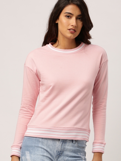 

Ms.Taken by Kriti Sanon Women Pink Solid Sweatshirt
