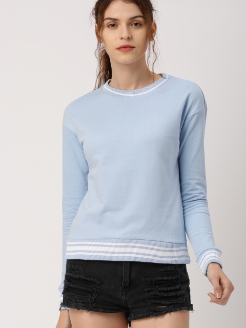 

Ms.Taken by Kriti Sanon Women Blue Solid Sweatshirt