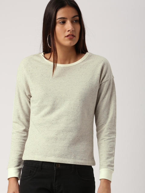 

Ms.Taken by Kriti Sanon Women Off-White Solid Sweatshirt