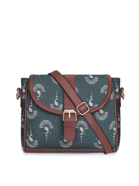 

THE CLOWNFISH Women Grey Floral Printed Structured Sling Bag
