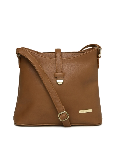 

David Jones Brown Solid Sling Bag