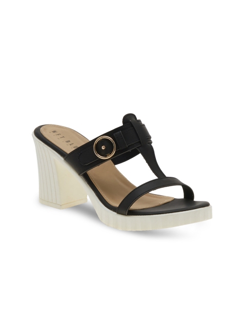 

Wet Blue Women Black Solid Sandals