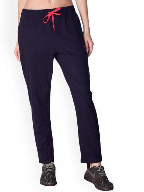 

LYRA Women Navy Blue Solid Yoga Track Pant