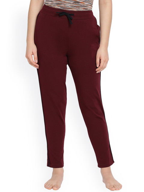 

LYRA Women Burgundy Solid Lounge Pants