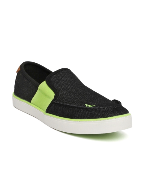 

Wildcraft Men Black Slip-On Sneakers