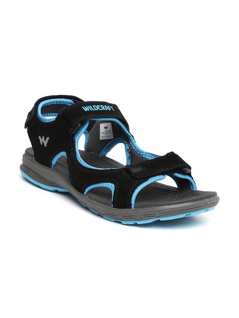 

Wildcraft Men Black Suede Sports Sandals