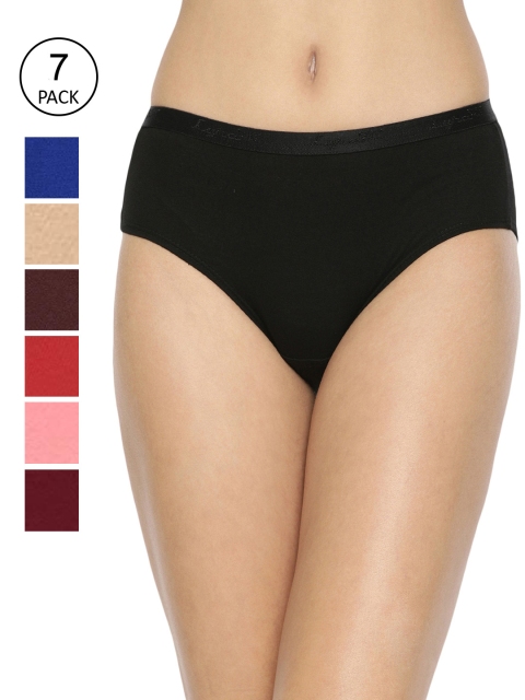 

LYRA Women Pack Of 7 Assorted Hipster Cotton Briefs