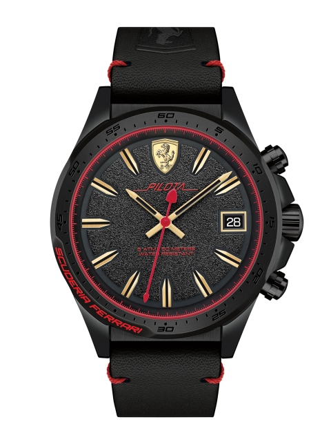 

SCUDERIA FERRARI Men Black Pilota Analogue Watch 0830460