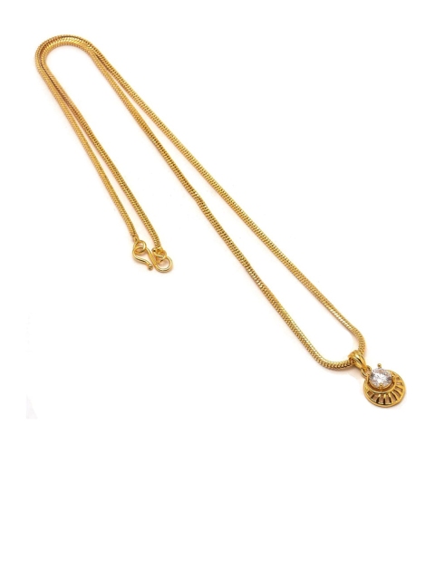 

Jewar Mandi Gold-Plated Pendant With Chain