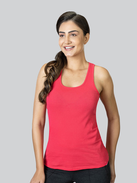 

LYRA Pack of 2 Tank Pure Cotton Top, Coral