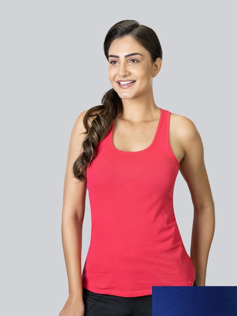 

LYRA Pack of 2 Tank Pure Cotton Top, Coral