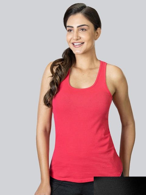 

LYRA Pack of 2 Tank Pure Cotton Top, Coral