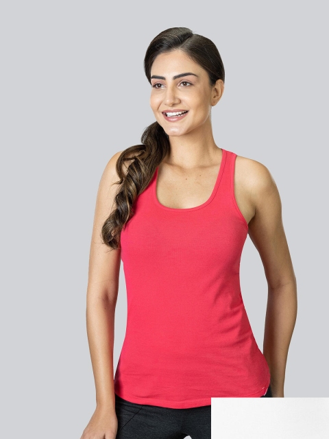 

LYRA Pack of 2 Tank Pure Cotton Top, Coral