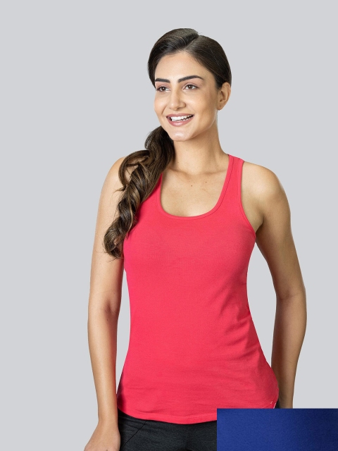 

LYRA Pack of 2 Tank Pure Cotton Top, Coral