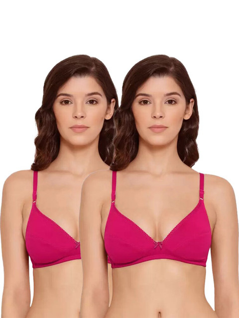 

LYRA Pack of 2 Fuchsia Cotton Underwired Lightly Padded Bra LYRA_Bra_501_Fuchsia_30B_2PC