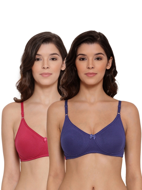 

LYRA Pack of 2 Red & Blue Cotton Lightly Padded Bra LYRA_BRA_511_PRD_RBLU_38B_2PC