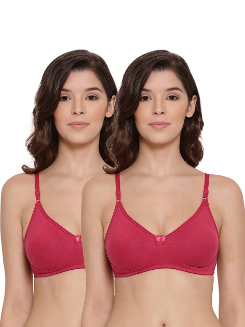 

LYRA Red Pack of 2 Red Cotton Underwired Lightly Padded Bra LYRA_BRA_511_POPPYRED_38B_2PC