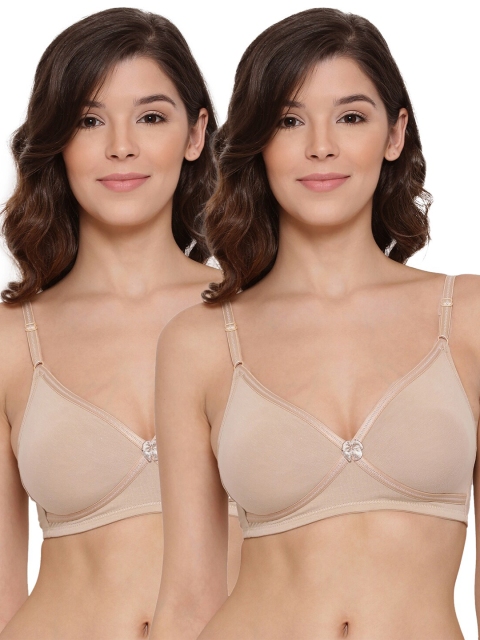 

LYRA Pack of 2 Beige Cotton Underwired Lightly Padded Bra LYRA_BRA_512_SKIN_30B_2PC