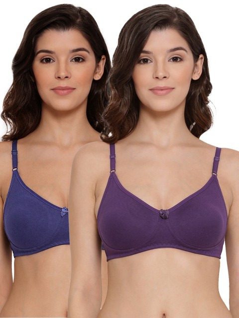 

LYRA Pack of 2 Blue & Purple Cotton Lightly Padded Bra LYRA_BRA_511_RBLU_VLT_38B_2PC