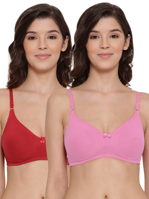 

LYRA Pack Of 2 Assorted Bra Underwired Cotton Lightly Padded Bra
