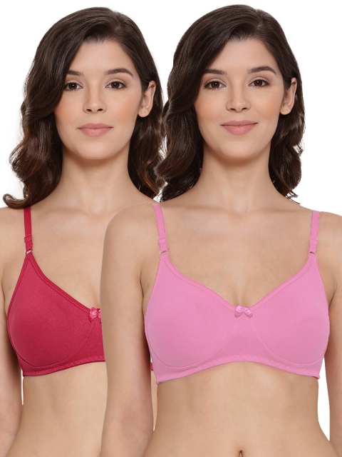 LYRA Pack Of 2 Assorted Bra Underwired Lightly Padded Cotton Bra