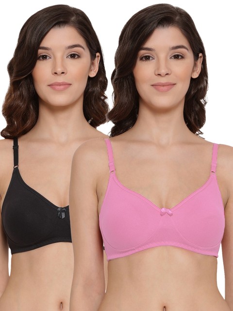 

LYRA Pack Of 2 Assorted Bra Underwired Lightly Padded Cotton Bra