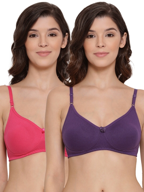 

LYRA Pack Of 2 Assorted Cotton Bra Underwired Lightly Padded