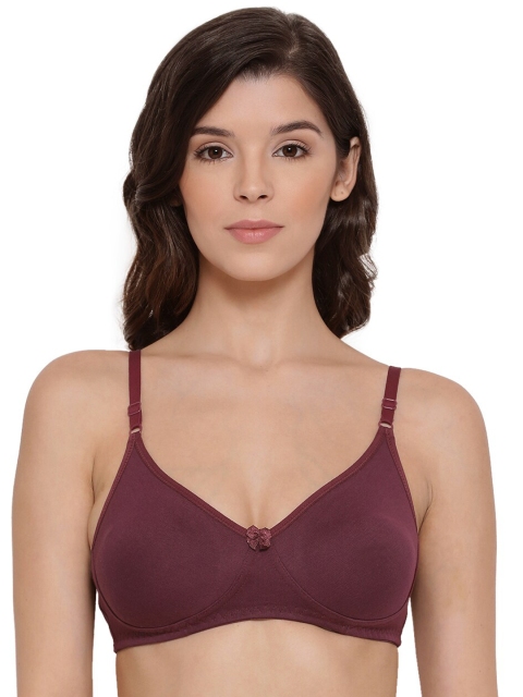 

LYRA Burgundy Underwired Cotton Lightly Padded Bra