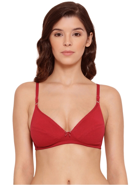

LYRA Red Underwired Lightly Padded Cotton Bra