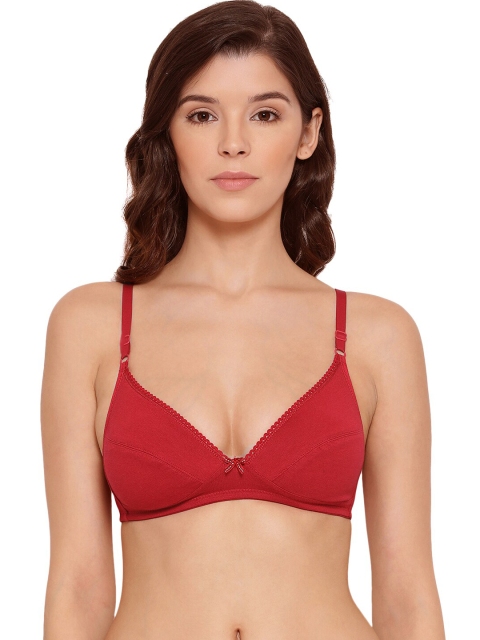 

LYRA Red Underwired Lightly Padded Cotton Bra