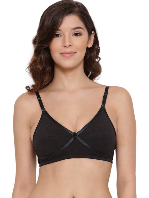 

LYRA Black Underwired Lightly Padded Cotton Bra