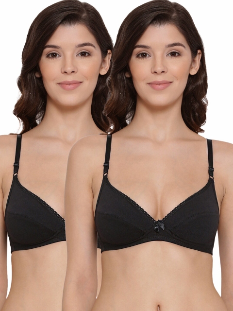 

LYRA Black Pack Of 2 Underwired Lightly Padded Cotton Bra