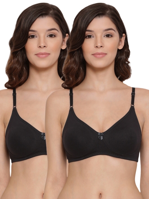 

LYRA Black Pack Of 2 Underwired Lightly Padded Cotton Bra