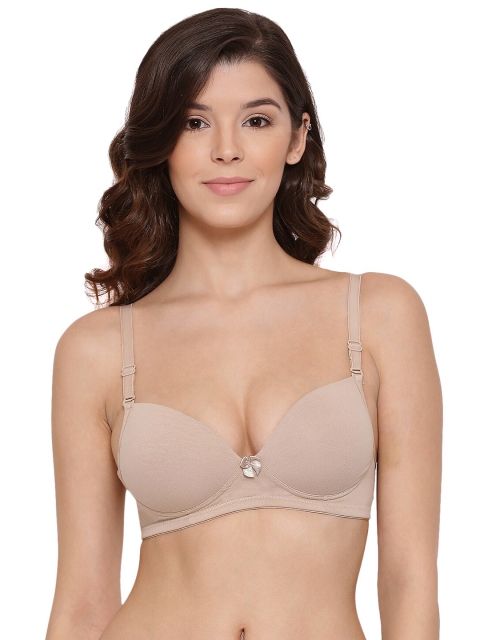 

LYRA Beige Underwired Lightly Padded Cotton Bra