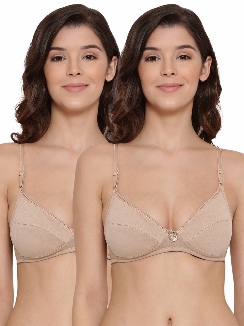 

LYRA Beige Pack Of 2 Underwired Lightly Padded Cotton Bra