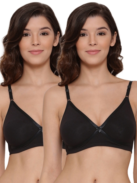 

LYRA Black Pack Of 2 Underwired Lightly Padded Cotton Bra